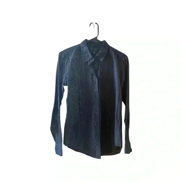 Nili Lotan Harmonia Eyelet Shirt/Blouse in Black XS. - Picture 2 of 10